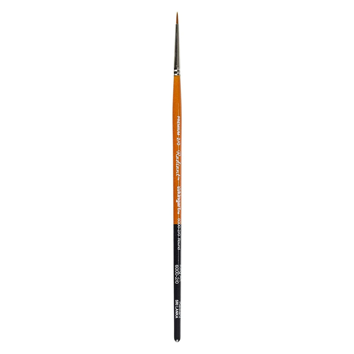 KINGART Paint Brush, 2/0, Black, Silver, Orange