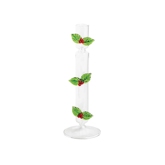 Mud Pie Candle Holder, 8 1/4 inches, Green