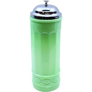 Tablecraft HJ714 Straw Jar with Metal Lid, Green