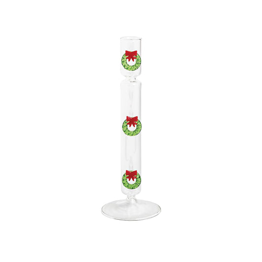Mud Pie Candle Holder, 8 1/4 inches, Green