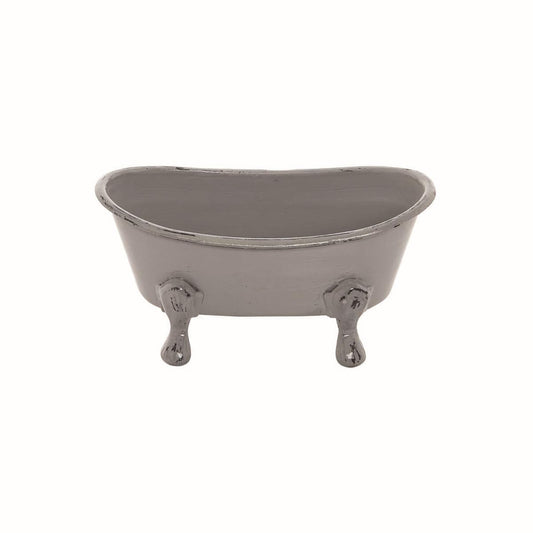 Foreside Mini Gray Bathtub Soap Dish