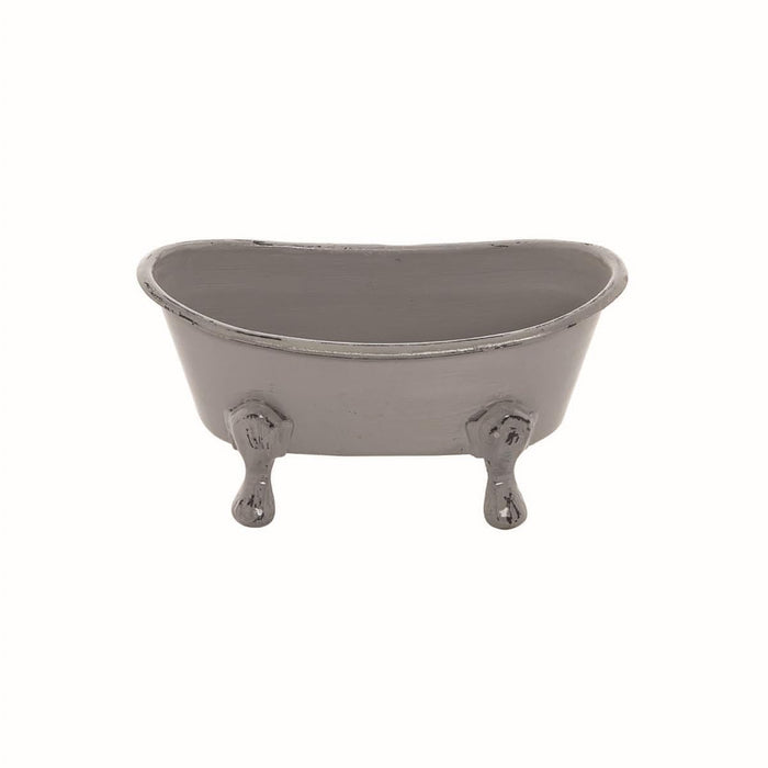 Foreside Mini Gray Bathtub Soap Dish