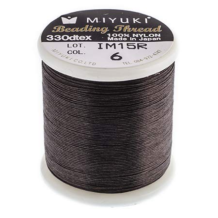 Miyuki Nylon Beading Thread B Brown (50m) - Used for DIY Jewelry Making, Arts and Craft, Crochet and Cloth Weaving