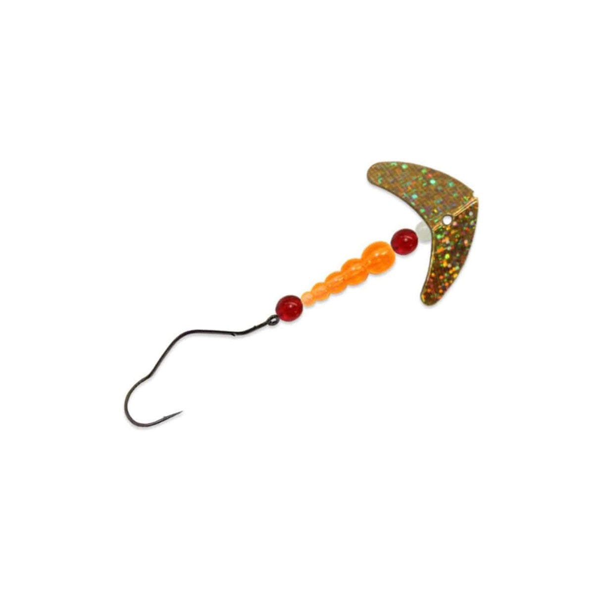 Mack's Lure Fishing Hook, #1, Gold Sparkle/Fire Orange/Ruby