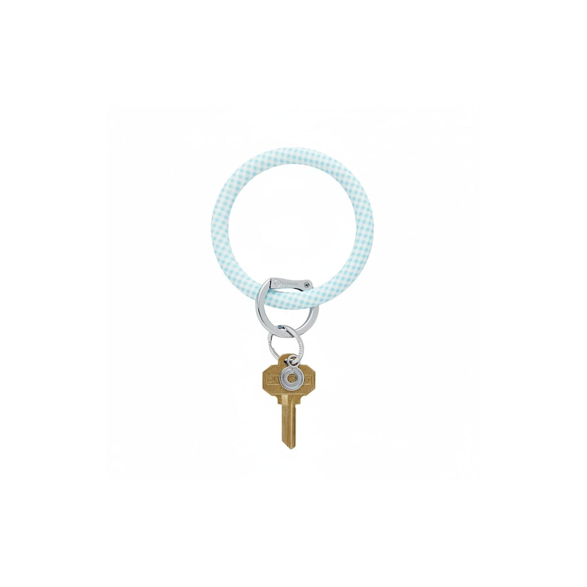 Oventure Keychain, 4 inches, Blue Gingham