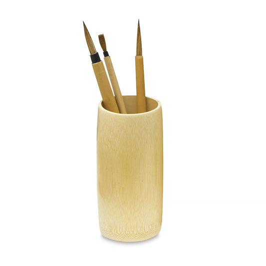 Yasutomo Darice Bamboo Brush Vase- Small (6 Inch Tall)