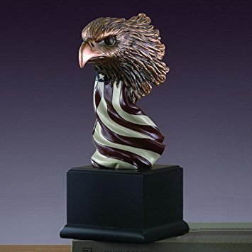 American Eagle Bust with Flag Statue - Figurine