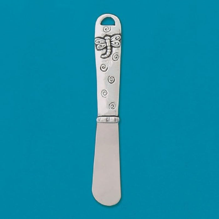 Basic Spirit Butter Spreader Knife Dragonfly, 4.5 Inch Length, Lead Free Pewter, Soft Cheese Kitchen Gadgets, Home Decorative Gift