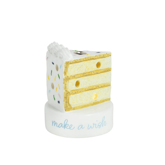 Mud Pie Candle Holder, 2 1/4" x 2 1/2" dia, White