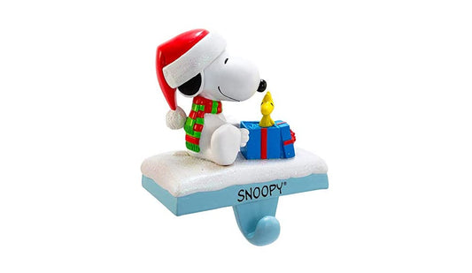 Peanuts Kurt Adler Snoopy and Woodstock Stocking Holder, 4.6-Inch