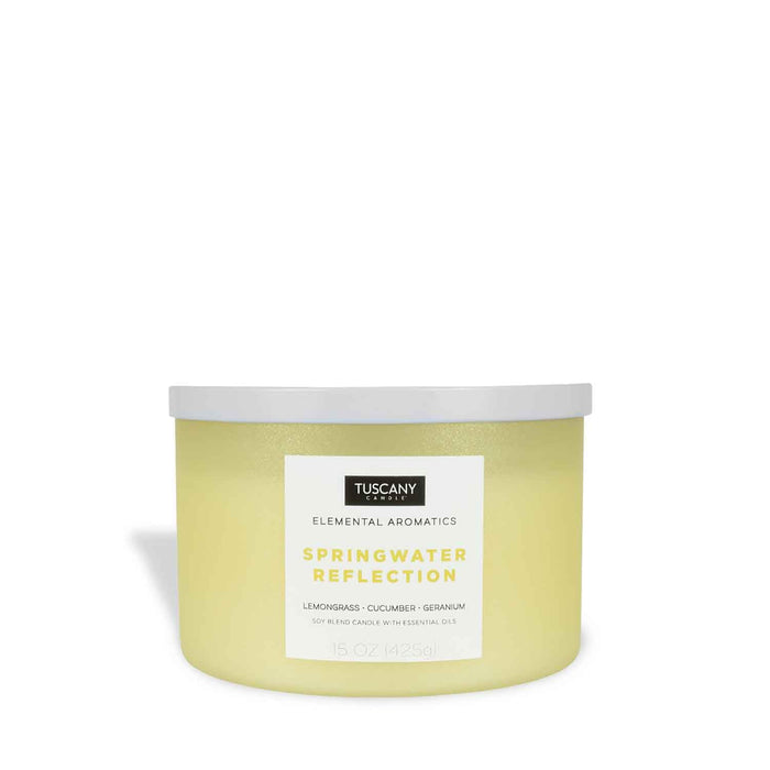 Empire Candle Tuscany Candle Elemental Aromatics Scented Candle, Springwater Reflection, 15 oz