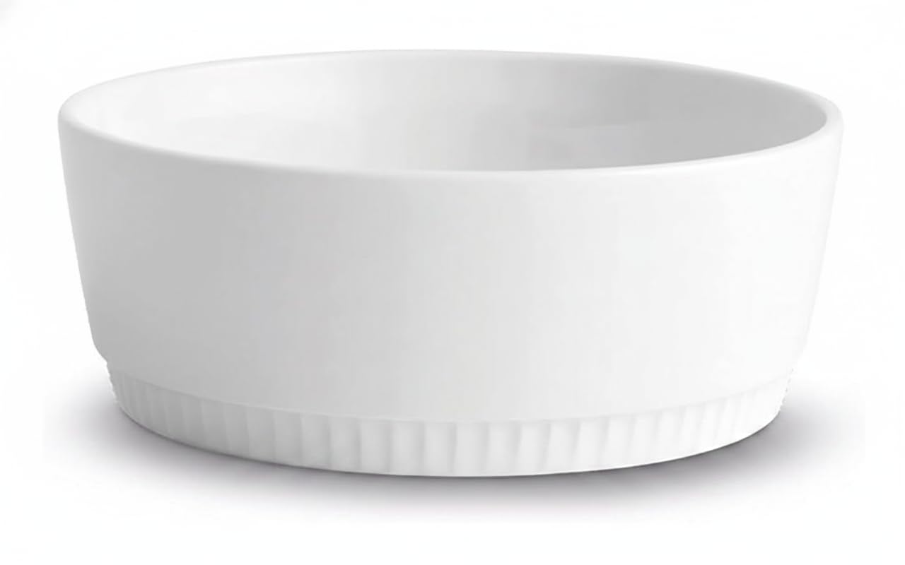 Pillivuyt France, Toulouse Round Porcelain Bowl, 5.5 Inches Diameter, Oven-Microwave-Freezer, 16 Ounces, White, 5.5 Diameter
