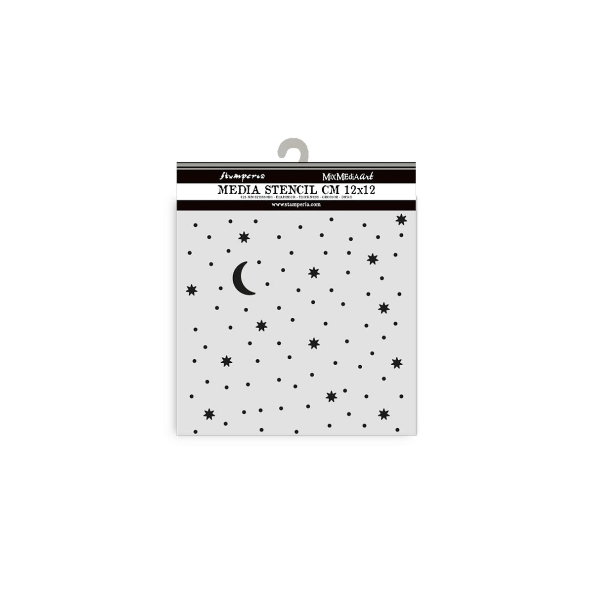 Stamperia Sticker Decal, 12cmX12cm, Black / White