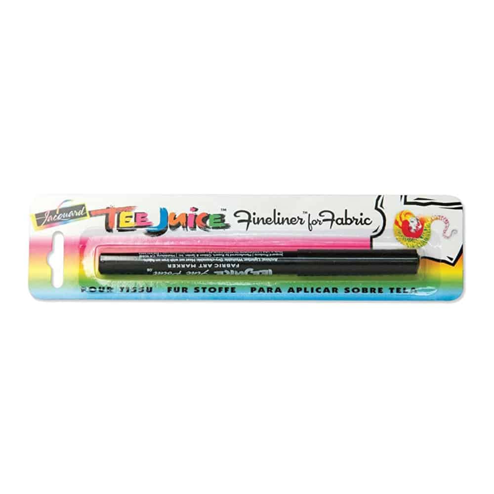 Jacquard JAC-PEN1008 Fine Tee Juice Fabric Marker, Black