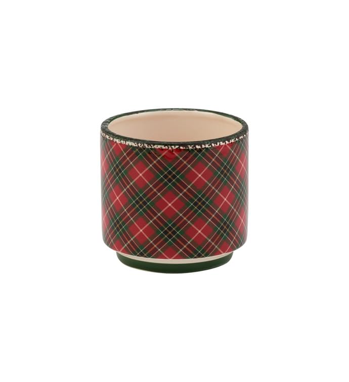 Small Tartan Plaid Planter