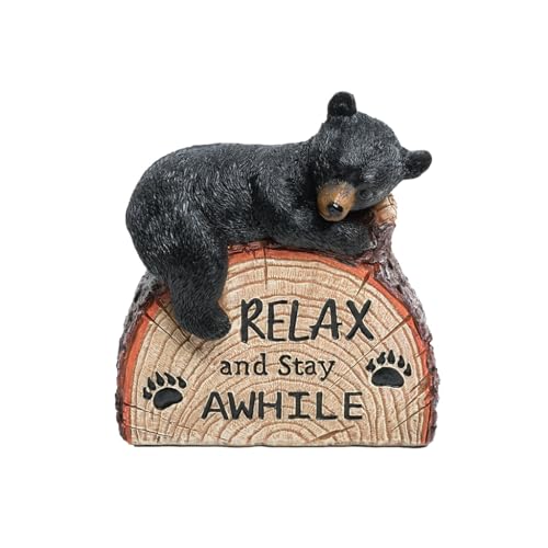 Lipco Relax Stay Awhile Bear Figurine, 5.0-inches Height, Polyresin, Home Decor Accessories