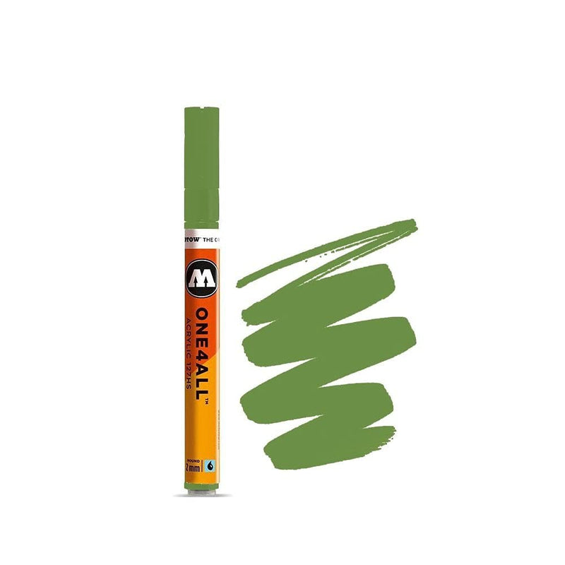 MOLOTOW ONE4ALL Acrylic Paint Marker, 4mm, Metallic Green, 1 Each (227.304)