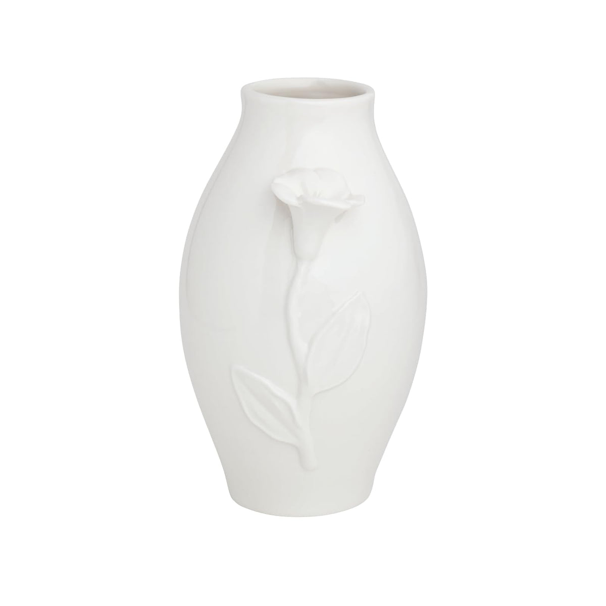 Mud Pie Vase, 7 1/2" x 5 1/2" dia, White