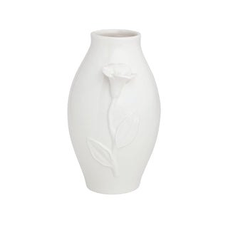 Mud Pie Vase, 7 1/2" x 5 1/2" dia, White