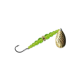 Mack's Lure Fishing Hook, #4, Brass/Chartreuse