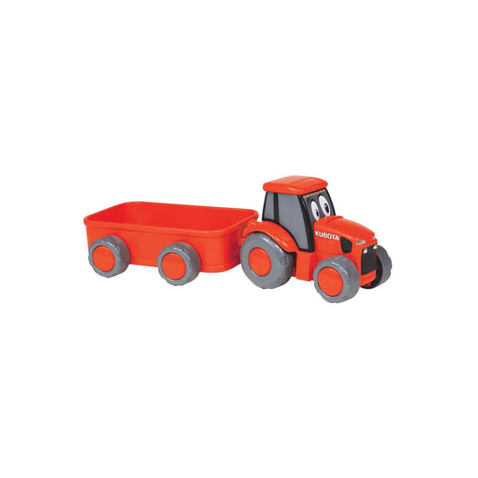 New Ray Toys Pre-School Kubota Lil' Orange Farm Tractor and Wagon