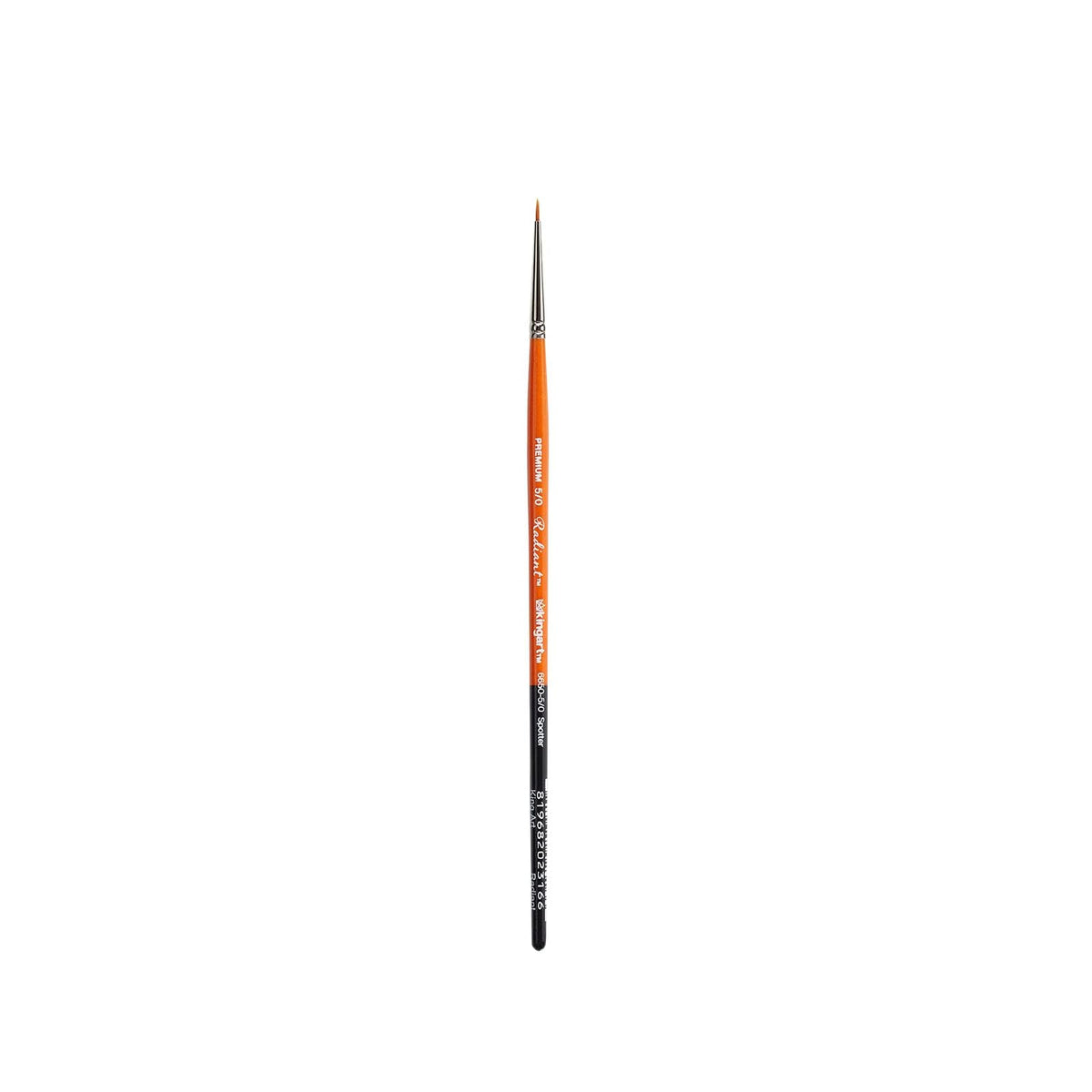 KINGART Paint Brush, 5/0 (Pack of 1), Orange & Black