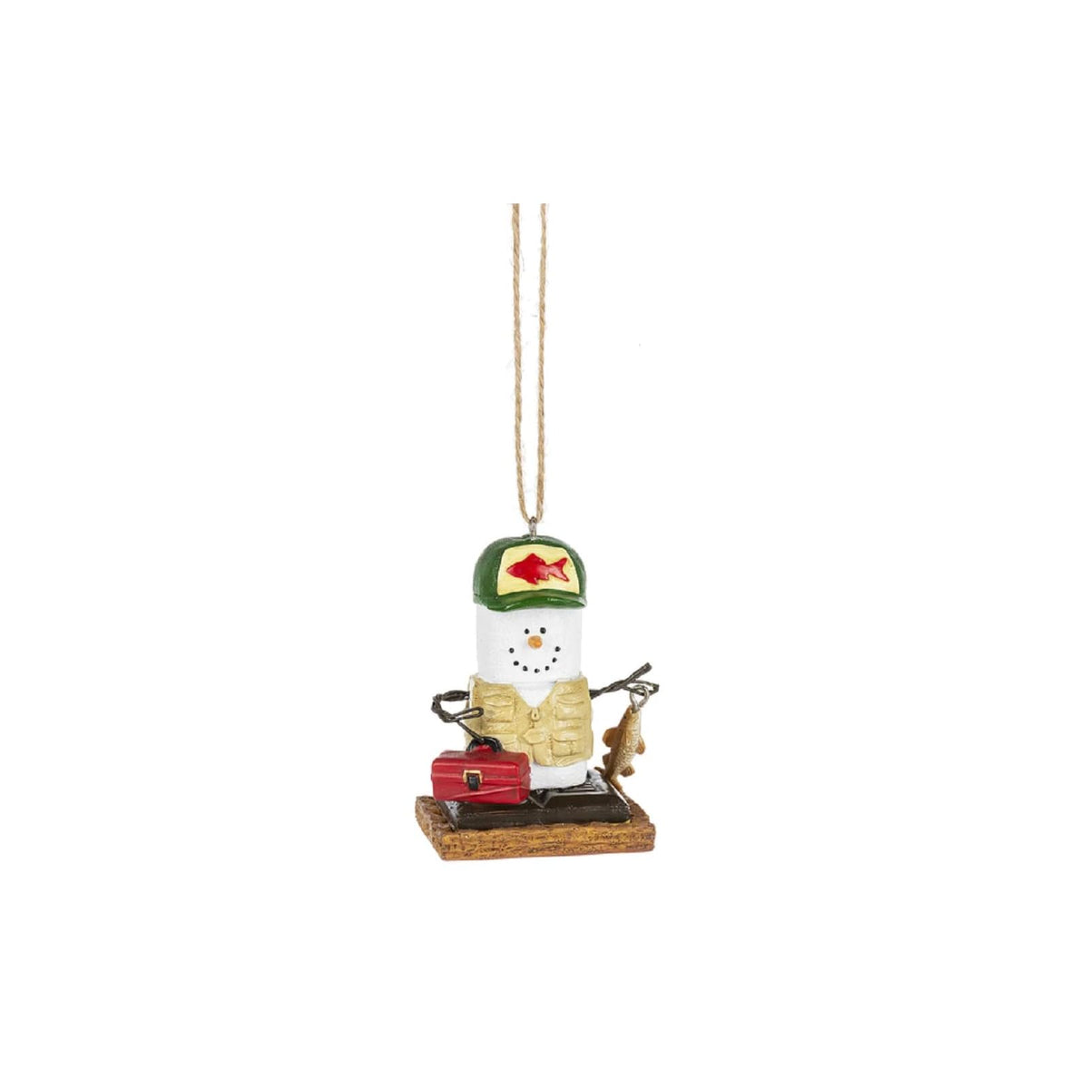 Ganz Hanging Ornament, Cream, Brown, Silver/Gold, Rustic