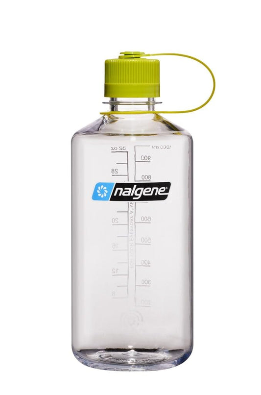 Nalgene Sustain Tritan BPA-Free Water Bottle Made with Material Derived from 50% Plastic Waste, 16 OZ, Narrow Mouth, Clear
