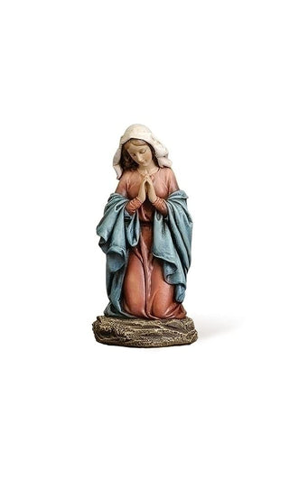Roman Joseph's Studio Praying Madonna Virgin Mary Statue 7 Inch Painted Cast Marble Resin Beautiful Face