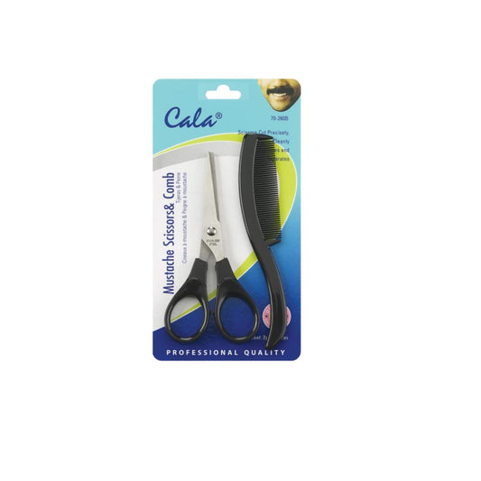 Cala Mustache scissors & comb