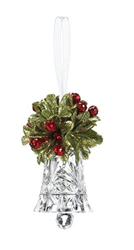 GANZ 3" Kyrstal Kiss Ball Ornament, Teeny Mistletoe Bell - Wedding Acrylic Kissing Crystal-like KK237,Clear,2 in W X 3 in H