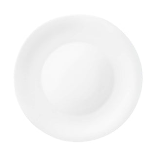 DFMI New Bormioli Rocco 480170FS7121990 Glass White Moon Dinner Plate, 10-inch diameter, 1 Unit each