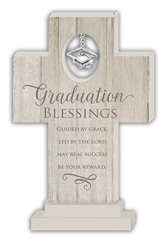 Cathedral Art Abbey &amp; CA Gift Standing Wall Cross-Graduation Blessings, Multi