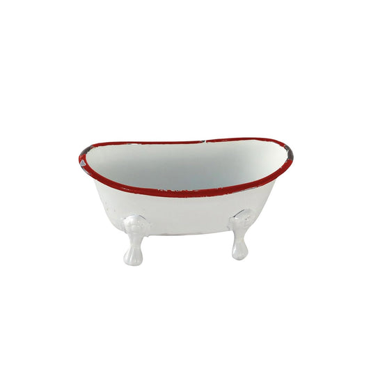 Foreside Home and Garden Soap Dish, 5.5 x 2.75 x 2.75, Red