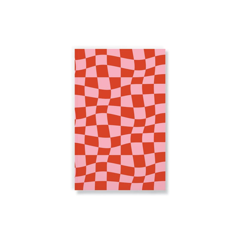 DENIK Wonky Checkers Classic Layflat Notebook, 8.25-inch Length, Office and School Supplies