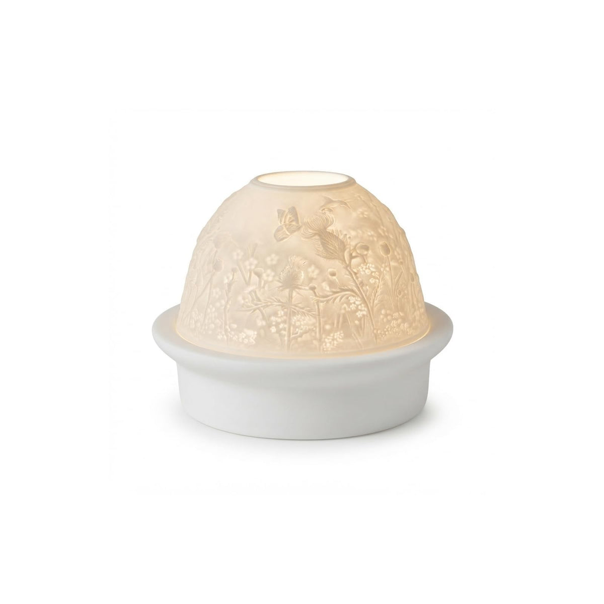 Luumii Light Domes Candle Holder, 4.75"W x 3"H, White