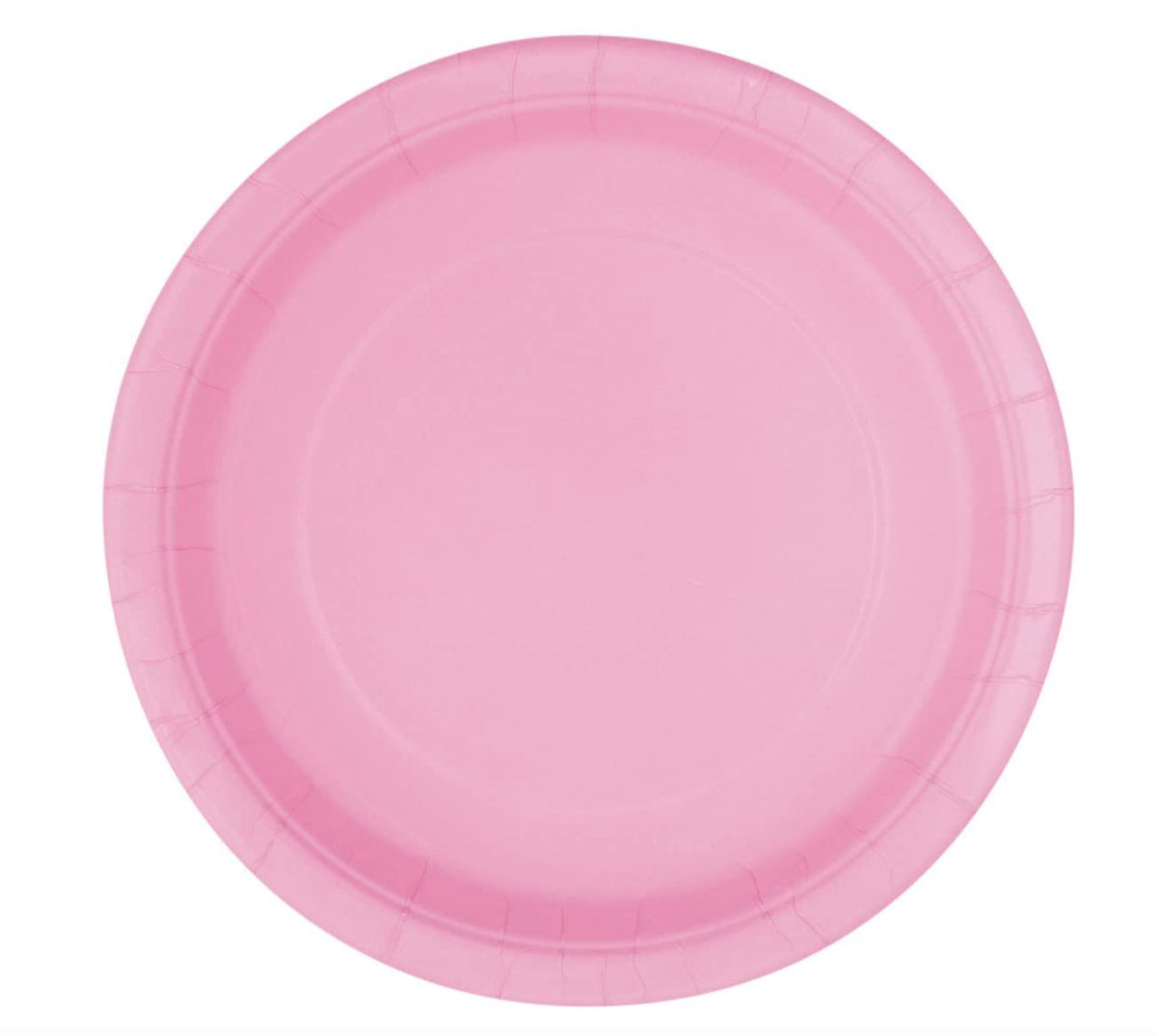 Unique Industries Light Pink Paper Cake Plates, 8ct