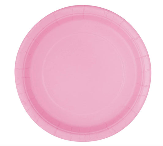 Unique Industries Light Pink Paper Cake Plates, 8ct