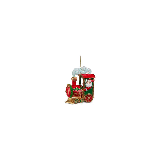 RAZ Imports Hanging Ornament, 5-Inch, Red, Green, Silver, Gold