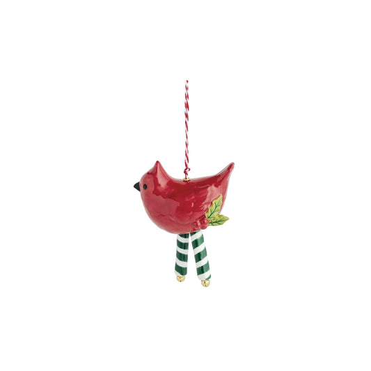 Mud Pie Hanging Ornament, 4 3/4" x 3 1/2", Red