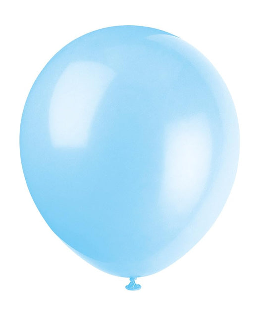 Unique Industries, 12" Latex Balloons, DIY Party Decoration - Pack of 10, Baby Blue