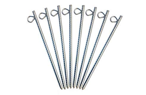 14" Industrial Outdoor Party Tent Stakes and Ground Stakes (8)