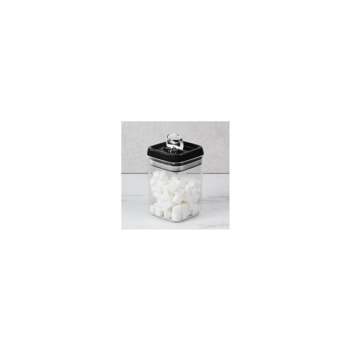 Felli Food Storage Container, 6-inches Height, Black
