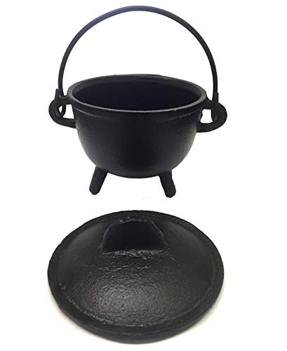 New Age Imports, Inc. Incense Holder, Pot Style 4" Dia (BR90), Black