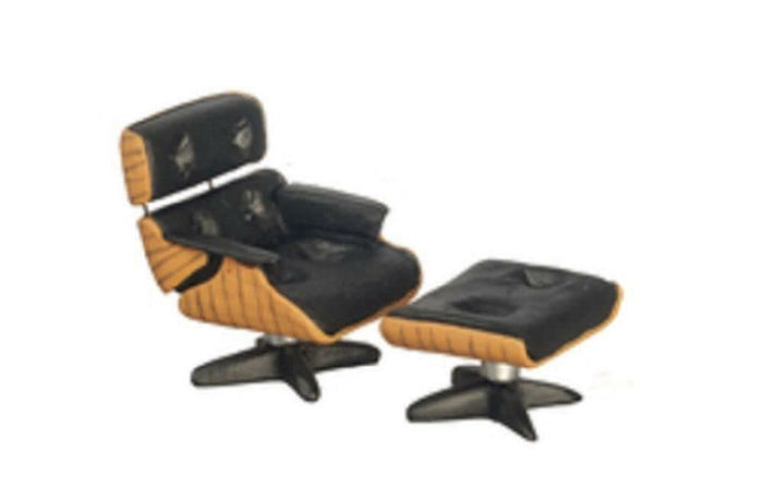 Aztec Imports Melody Jane Dollhouse Designer Lounge Chair & Ottoman 1:24 Half Inch Scale