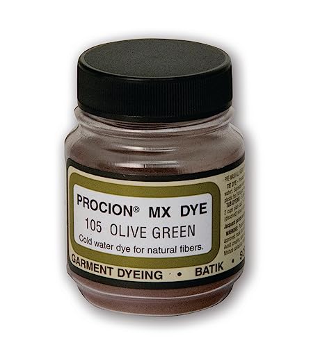 Jacquard Procion Mx Dye - Undisputed King of Tie Dye Powder - Olive Green- 2/3oz Net Wt - Cold Water Fiber Reactive Dye Made in USA