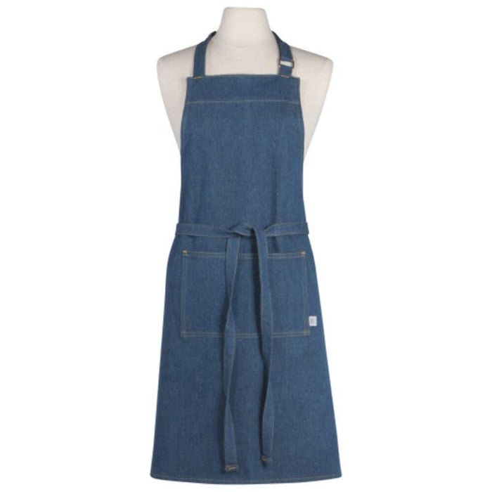 Now Designs Chef's Kitchen Apron, Denim Stone Wash - 28 x 32 in