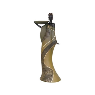 Ebony Treasures Candle Holder, Green