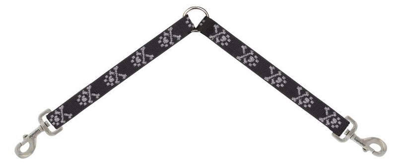 Coupler for Walking Two Medium or Larger Dogs Together, 1" Wide Bling Bonz Design by Lupine, 24" Long