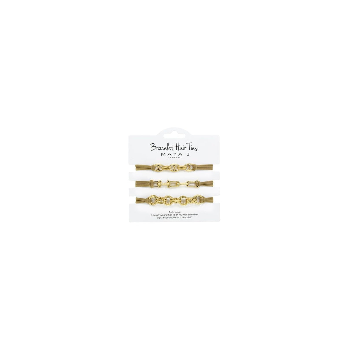 Maya J Hair Tie, 1 Count (Pack of 1), Beige
